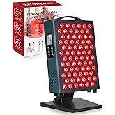 Lawind Red Light Therapy Panel for Face & Body, 660nm Red & 850nm Near Infrared Light Therapy, 72 Dual-Chip LEDs, 180mW/cm² High Irradiance LED Red Light Panel with Remote, Timer & Stand