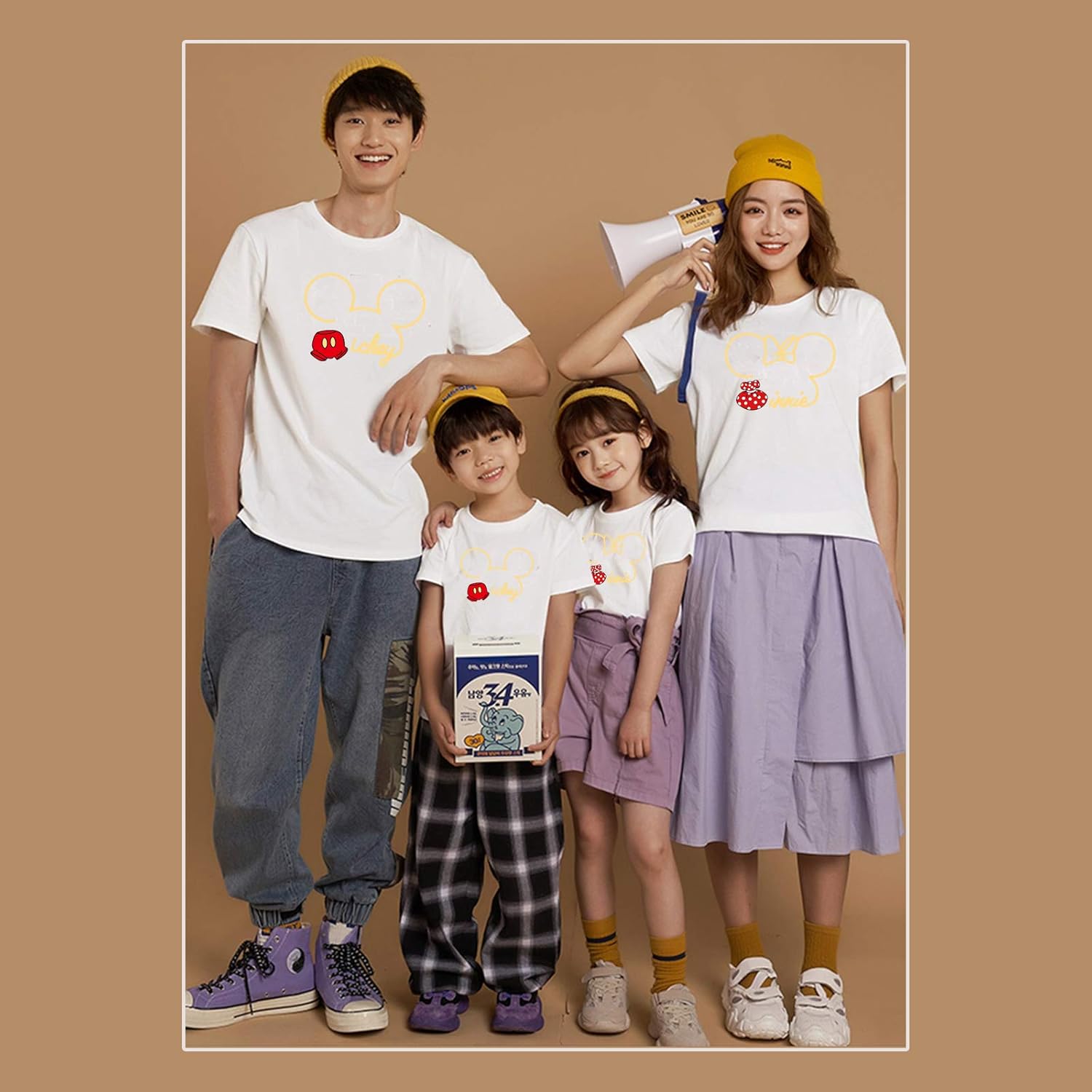 Amazon Co Jp 親子ペアルック Tシャツ 子供 ガールズ ボーイズ 半袖 メンズ レディース T Shirt 21ミッキー愛好家のために用 お誕生日 ディズニー用ペアルック 男の子 女の子 親子服 キャラクタ 可愛い カジュアル 春游 夏 服 ファッション小物