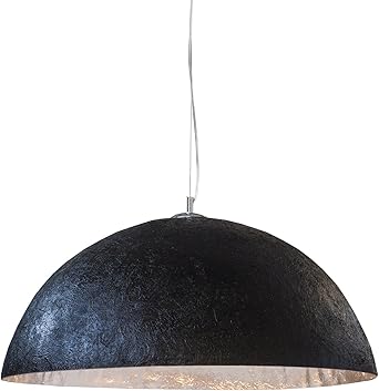 Stylische Hangeleuchte Glow 50cm Schwarz Silber Hangelampe Esszimmerlampe Esszimmerbeleuchtung E27 Amazon De Beleuchtung