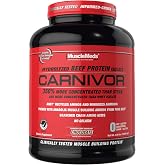 MuscleMeds CARNIVOR Beef Protein Isolate Powder, Muscle Building, Recovery, Lactose Free, Sugar Free, Fat, Free, 23g Protein, Halal Certified, Chocolate, 56 Servings