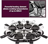 Andrew James 8 Person Traditional Raclette Grill 1200W with 8 Pans view 9