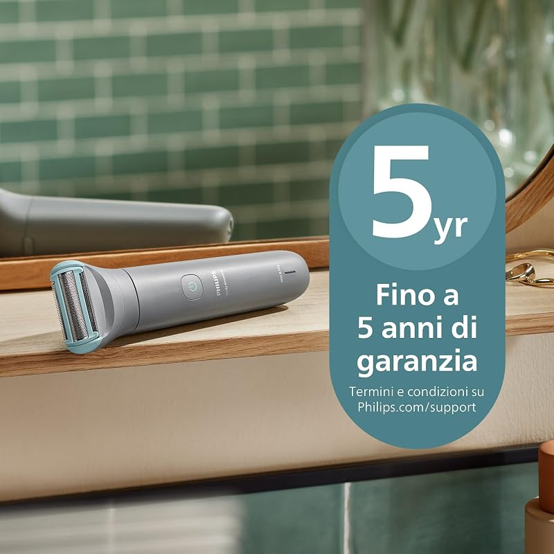 Bodygroom series 3000 - Rifinitore per uomo tripla protezione, Rifinitura e rasatura intima, Preciso e confortevole sulla pelle, Impermeabile al 100%, 80 minuti di autonomia, Modello BG3480/15