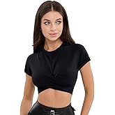 Bona Fide Workout Tops for Women - Short/Long Sleeve Compression Shirt - Breathable Tight Crop Top for Gym, Running, Yoga
