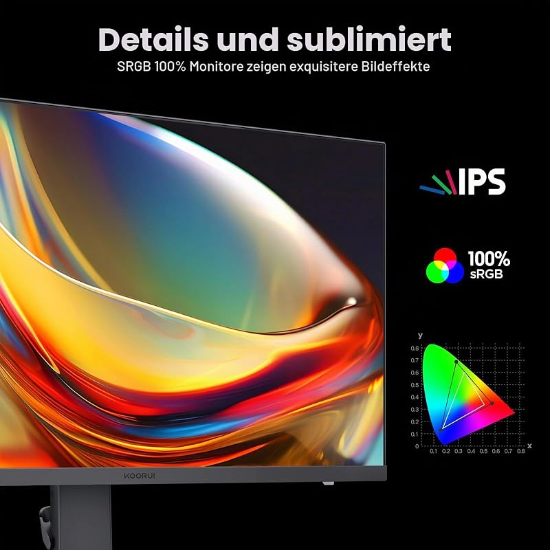 Gaming Monitor 27 Zoll - WQHD Bildschirm PC, 240Hz, 1ms, Adaptive-Sync, Gsync Compatibility, (2560x1440, HDMI, DisplayPort, HDR 400) schwarz/rot