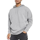Zukela Men's Hoodies Fleece Lined Midweight Solid Pullover Sweatshirt with Kangaroo Pocket(M-3XL)