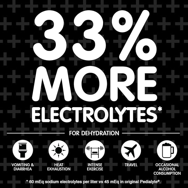 PEDIALYTE ADVANCEDCARE PLUS ELECTROLYTE POWDER, WITH 33% MORE ELECTROLYTES AND PREACTIV PREBIOTICS, BERRY FROST, HYDRATION DRINK POWDER PACKETS, 0.6 OZ, 6 COUNT