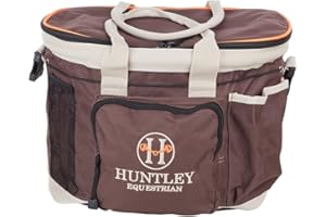 Huntley Equestrian Deluxe Grooming Bag Perfectly Designed Easy Access Multi Pocket Zipper Top Closure Double Handles Shoulder Strap Exterior Pockets