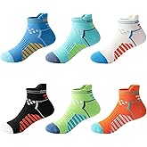 Zumou Kids Athletic Ankle Socks Low Cut Heel Tab for Youth Big Boys Hiking Socks