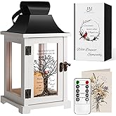 HugMemories Memorial Lantern, Sympathy Bereavement Gifts for Loss of Loved One Mother Father, Sympathy Lantern Thoughtful Funeral Gifts in Memory of Loved One