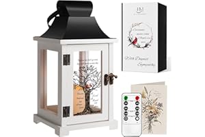 HugMemories Memorial Lantern, Sympathy Bereavement Gifts for Loss of Loved One Mother Father, Sympathy Lantern Thoughtful Funeral Gifts in Memory of Loved One