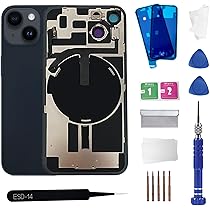 thumbnail image 2 of AGCUT IPhone 14 Back Glass Replacement - Includes Wireless Charging Flex & Camera Frame Midnight Color 2 of 14