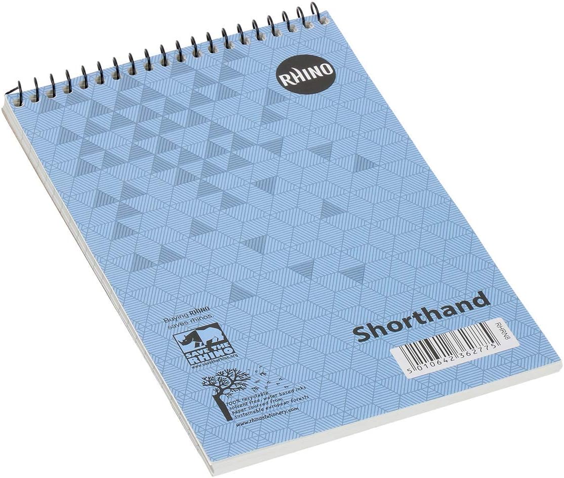 Rhino Shorthand Notebook, 160-Page / 8mm Lined Notepad, 1-Pack, Reporters Spiral Notebook, Wirebound Writing Pad - Image 4