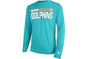 New Era NFL Men's Grids Dri-Tek Cool Heathered Grey Long Sleeve T-Shirt, Adult Football Tagless T-Shirt