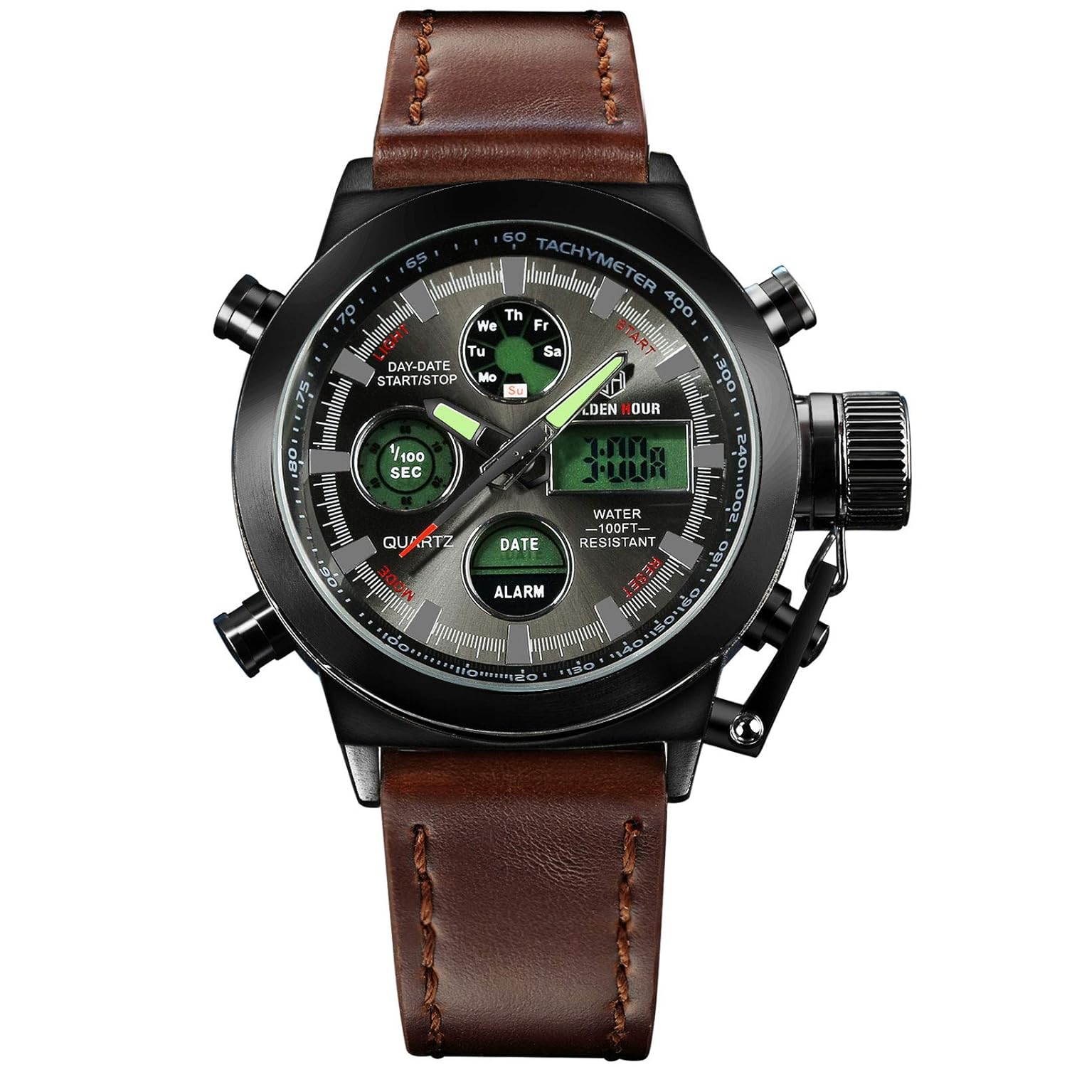 Zeiger Mens Digital Watches Alarm Chronograph Stopwatch Multifunction