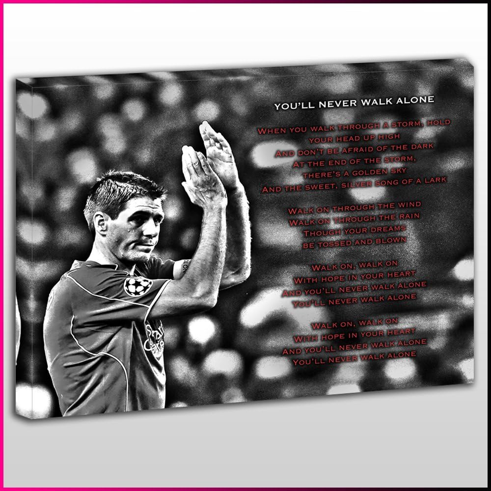 Amazon De S483 Steven Gerrard You Ll Never Walk Alone Liedtext Gr S Legend Nr 8 Liverpool Captain