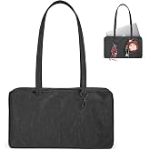 FASTFAIRY Nylon Bowler Bag for Women: Slouchy Lightweight with Charm Loop