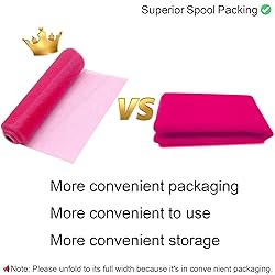 54" by 20 Yards Hot Pink Tulle Fabric Rolls - Tutu