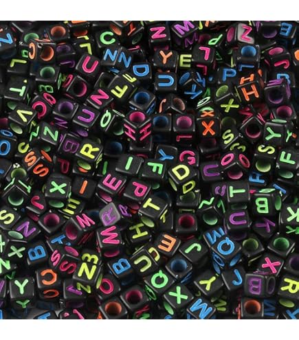 100pcs 6mm Acrylic Square Letter Beads Colorful Alphabet Loose Spacer Beads For Jewelry Making DIY Necklace Bracelet Accessories