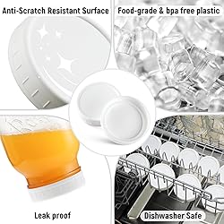 AOZITA [10 Pack] WIDE Mouth Mason Jar Lids for
