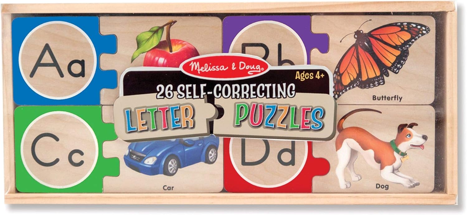Melissa & Doug Self-Correcting Letter Puzzles: Melissa & Doug, , 2541: Toys & Games