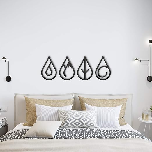 Bekata Decoracion De Pared De Metal Con Cuatro Elementos