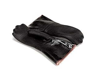 San Jamar 6786RMT Neoprene Rubber Fryer Temperature Protection Oven Mitt, 14" Length