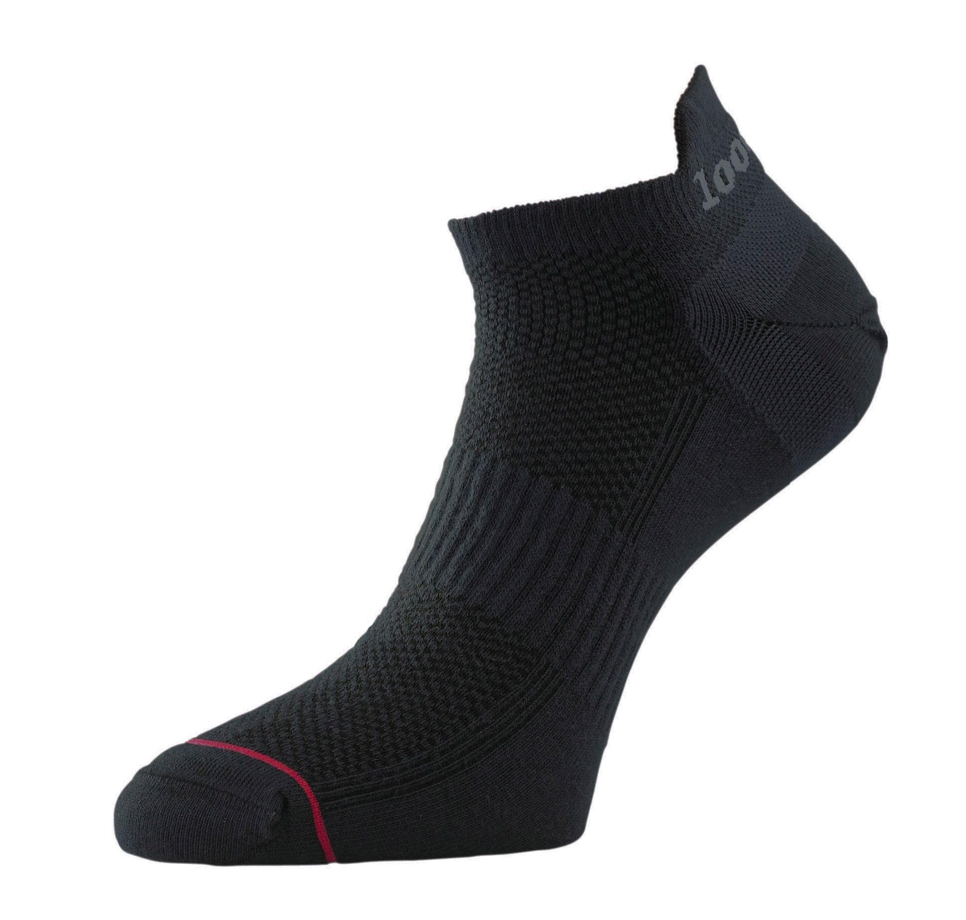 1000 Mile Women's Trainer Liner Sports Socks-Black, Medium/Size UK 6-8.5