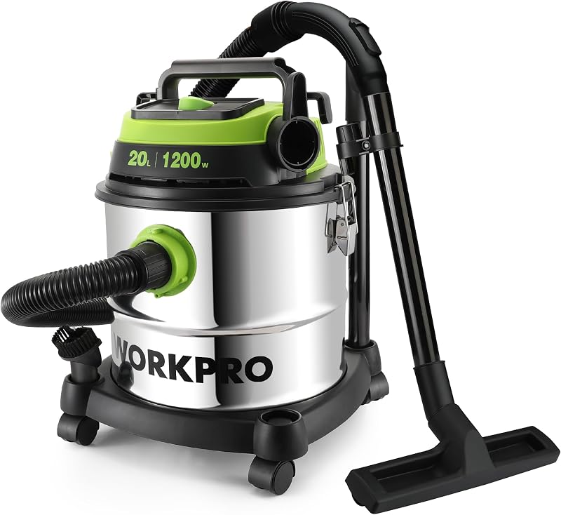 WORKPRO 1200 W Wet Dry Vacuum Cleaner 20 L HEPA Blower 6.8 m Reach