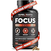 Advanced Nootropic Brain Supplement for Energy, Memory, & Focus | Lion's Mane, Caffeine, L-Theanine, and 5 Additional All-Natural Ingredients to Improve Cognitive Health (90 Capsules)
