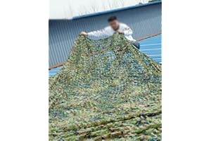 Outdoor Hidden Camo Netting, Large Building Cover Camouflage Net, Bulk Roll Garden Canopy Sunshade Camouflage Netting, for Hu