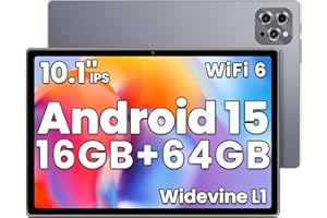 2026 Android15 Tablet with Gemini AI, 16GB+1TB Expand, 10.1 inch Tablet,Octa-core CPU, Dual Camera, WiFi6, 6000mAh,Widevine L