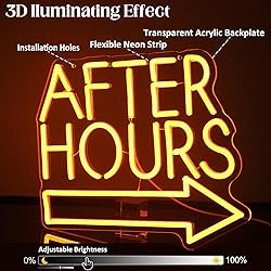 After Hours Neon Sign Bar LED Neon Lights Signs