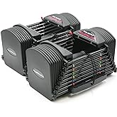 PowerBlock Pro 50 Adjustable Dumbbells, Sold in Pairs, 5-50 lb. | All-in-one dumbbell pair with durable steel build, versatile training