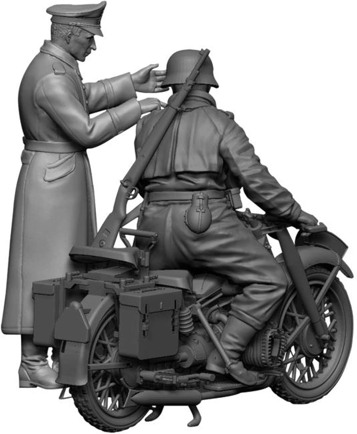 Zvezda The Hobby Company Z3632 500783632-1:35 WWII German Krad R12 with Crew (2), black, grey, white - Image 4