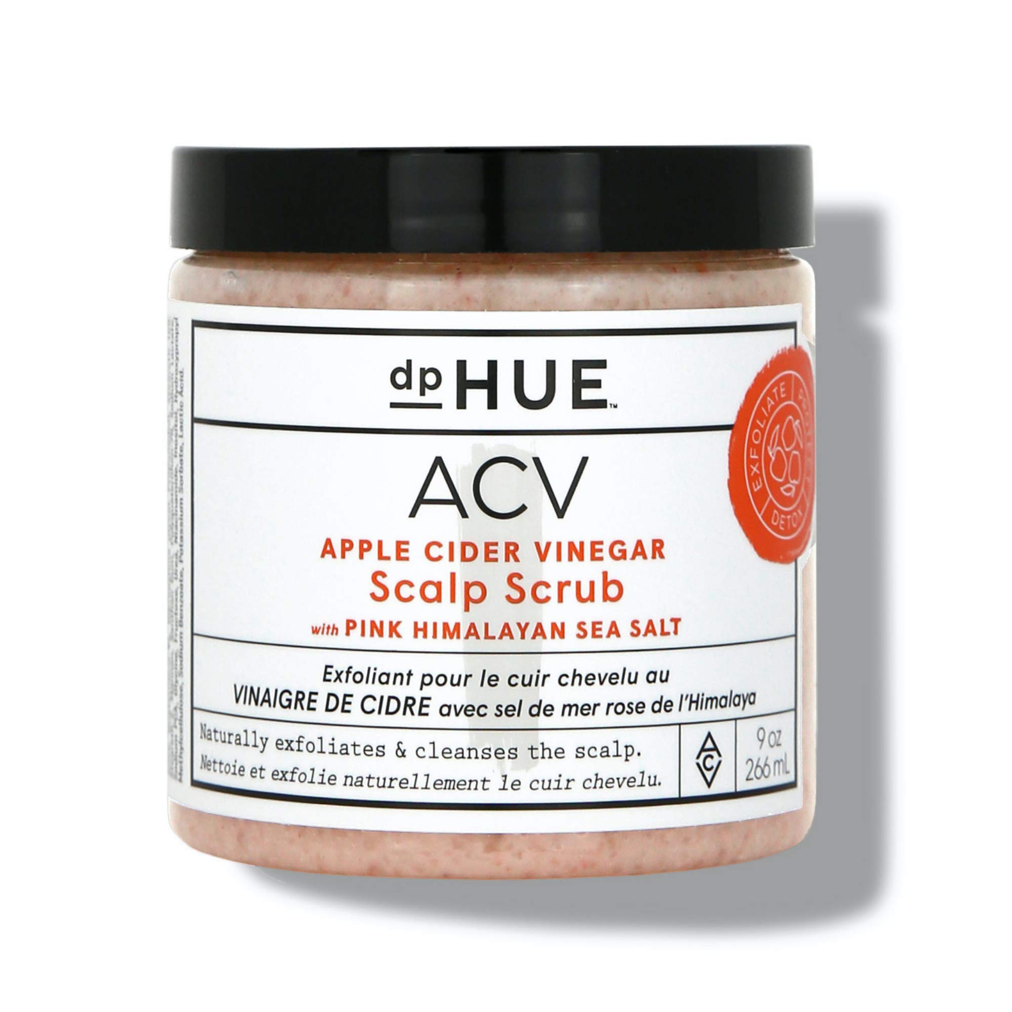 dpHUE Apple Cider Vinegar Scalp Scrub with Pink Himalayan Sea Salt, 9