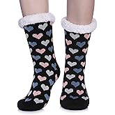 LANLEO Women Slipper Fuzzy Socks Non Slip Fluffy Winter Thick Warm Thermal Cozy Home Grips Heart Socks