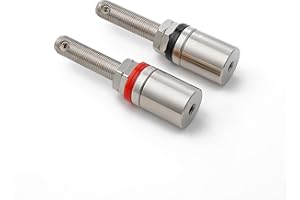 ACOUZEN 2-Pack HI-END Audio Brass Binding Posts Banana Jack - Solderless Screw-Clamp (Nickel-Plated)
