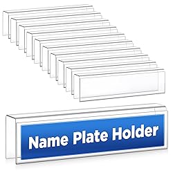 Wonderjune 10 Pack Plastic Cubicle Name Plate