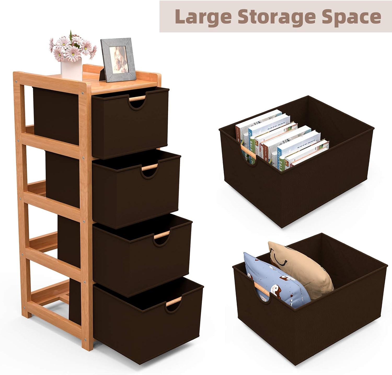 Nursery Room Hallway Sturdy Pine Frame And Top Closet Entryway 3