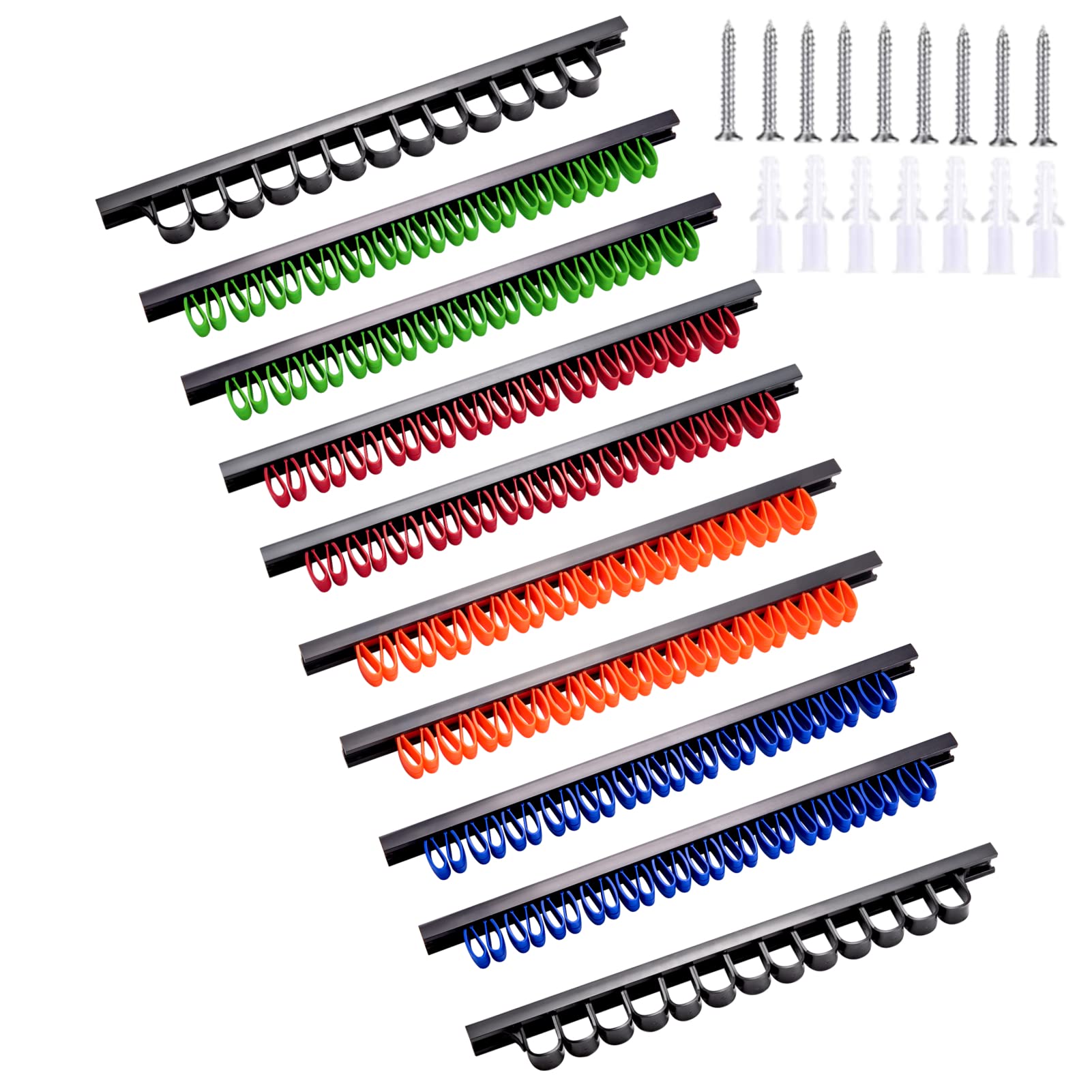 3-H Screwdriver Organizer 10 pcs,Screwdriver Holder New Mold Made, Tool wall Organiser & Holder for small hand tools