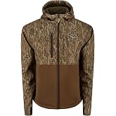 DRAKE WATERFOWL Men's MST Hole Shot Hooded Windproof Eqwader Jacket | 3-Layer Warm Sherpa-Lined Breathable Adjustable Full Zip Hunting Top