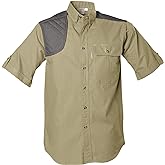 Tag Safari Upland Shirt for Men Short Sleeve 100% Cotton Shirt for Hunters Outdoor Activities