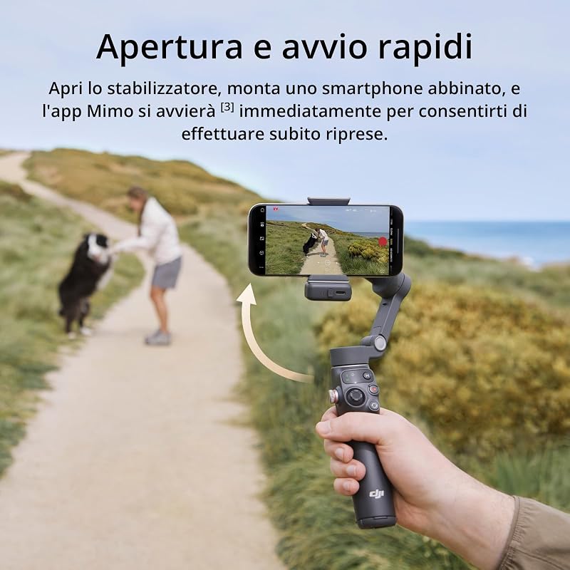 Osmo Mobile 7P Stabilizzatore per iPhone, Android, Tracciamento nativo