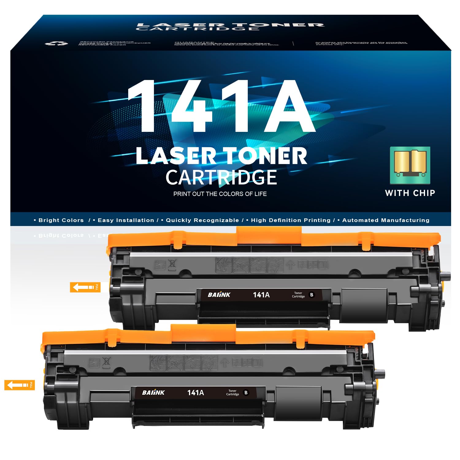 BAIINK 141A W1410A Black Toner Cartridge