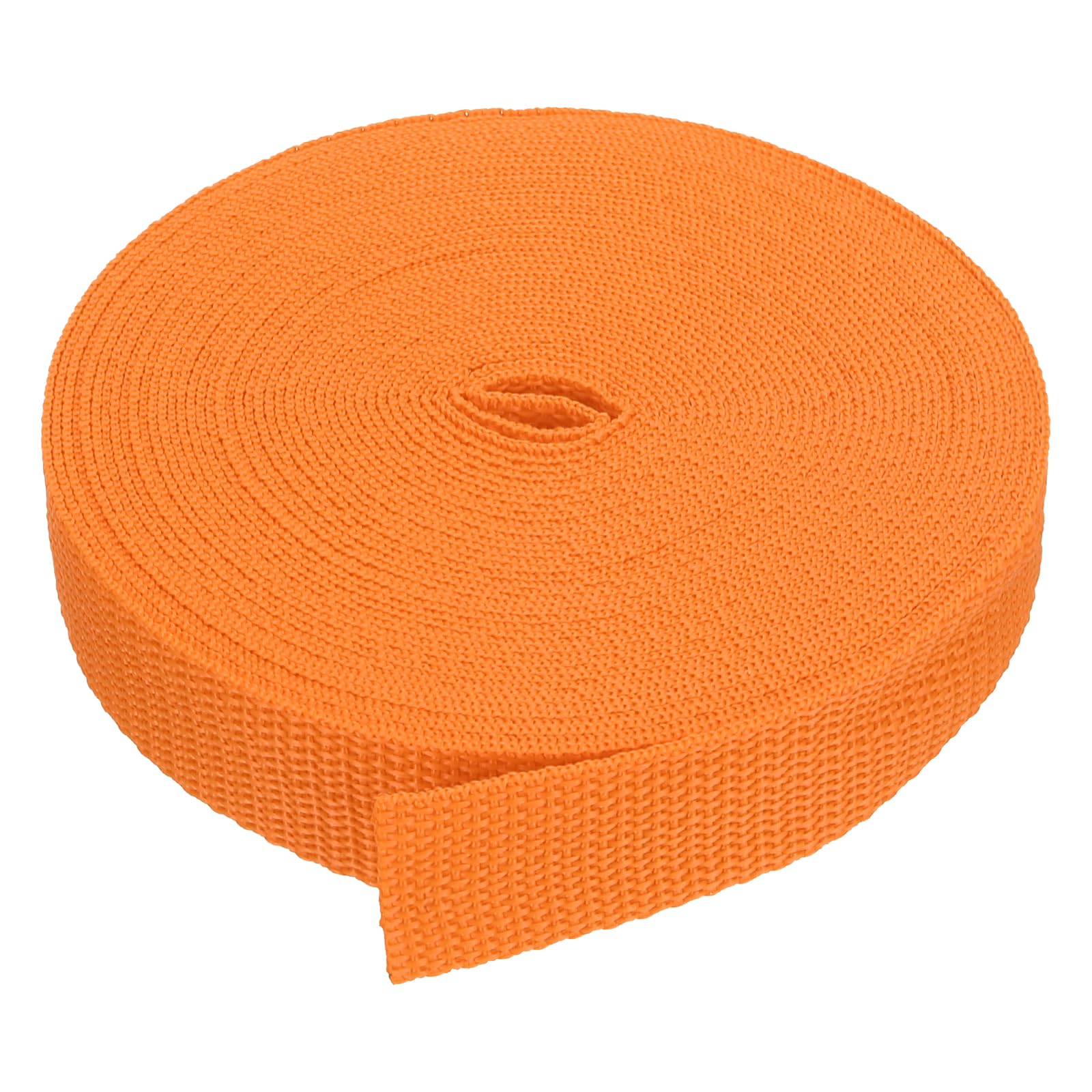 PATIKIL 9 Meters Webbing, 25mm Polypropylene Webbing Strap Heavy Webbing Roll Chair Straps for Indoor Outdoor Climbing DIY Crafting, Orange
