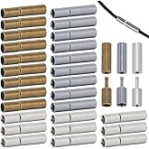 OLYCRAFT 30Sets Leather Cord End Clasp 2mm Hole Column Bayonet Clasps Brass Jewelry Clasps Leather Cord Clasp Findings for DIY Bracelets Necklaces Anklet Buckle Jewelry Making(Black Silver and Bronze)
