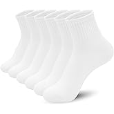 Sakusock Cotton Quarter Socks for Women and Men Thin Mini Crew Elastic Casual Soft Comfort Above Ankle Socks 6 Pairs