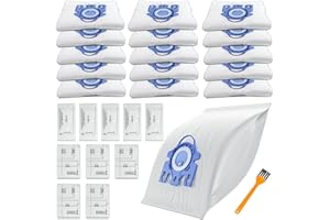16 Pack Replacement for Miele GN Vacuum Bags, Compatible with Miele Classic C1, Complete C2, C3, S2/S5/S8 Series Canister Vac
