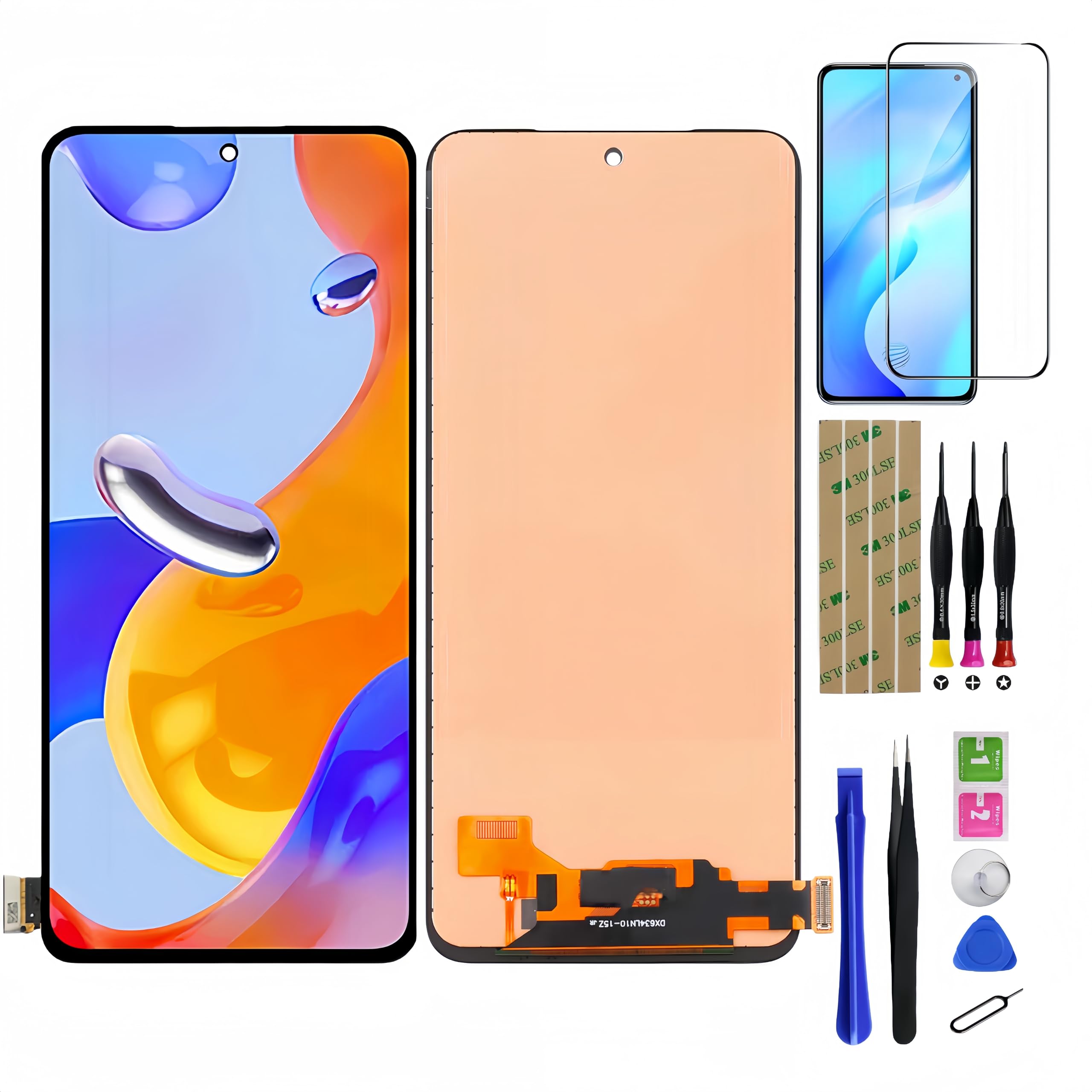 Ansyhttlg Compatible with Xiaomi Redmi Note 10/Note 10s 4G M2101K7AI LCD Display Screen Replacement Touchscreen Digitizer Glass Panel Assembly with Tools