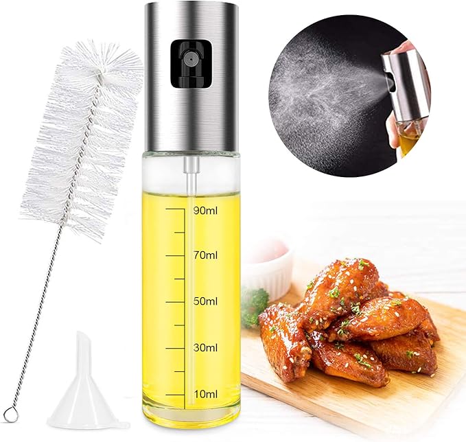 Olive Oil Sprayer Mister Dispenser, Foodgrade Glass Bottle